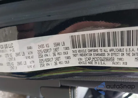 2016 Jeep Cherokee Latitude from USA, damaged, VIN 1C4PJMCS7GW296058